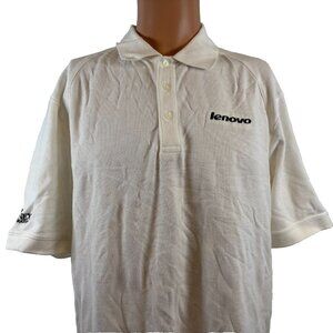 Vintage Nike Golf Lenovo Polo Shirt Mens Size M White Synnex Corp Deadstock